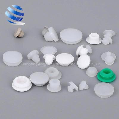 China Custom transparent clear parts eco-friendly/fire retardant/anti-aging/anti-deformation silicone rubber plug bezel plug parts for sale