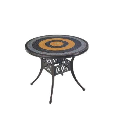 China Modern Outdoor Dining Furniture Garden Die Cast Aluminum Outdoor Patio Table for sale