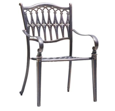 China Modern Cast Aluminum Balcony Furniture Outdoor Chair And Table Dining Waterproof Luxury Cast Aluminum Furniture for sale