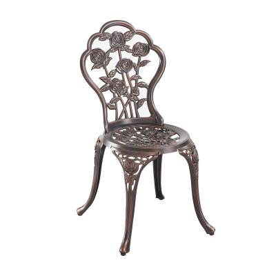 China Restaurant Modern Corrosion Resistant Aluminum Die Cast Chair Covers Casual Furniture Die Cast Aluminum Outdoor Chairs for sale