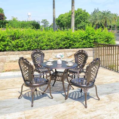 China Modern Cast Aluminum Patio Furniture Chair Outdoor Garden Balcony Dining Chair for sale