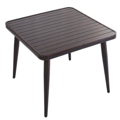 China 90x90cm outdoor furniture villa metal full garden table modern aluminum patio courtyard cast aluminum tables for sale