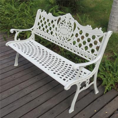 China European Style Courtyard Park Furniture Benches Retro Leisure Garden Terrace Die Cast Aluminum Outdoor Park Benches for sale