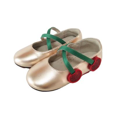 China Party Shoes Wholesale Kids Shoes Spring Cute Elegant Cherry Soft Princess Party Girl Shoes for sale