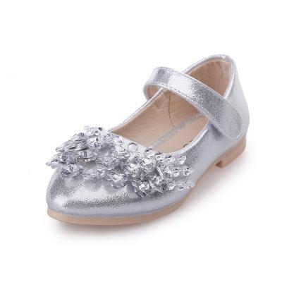 China Newest Fashion Spring Flat Children Shoes Autumn Rhinestone Sweet Princess Baby Girl Dress Flat Shoes for sale