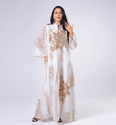 China Muslim Dress WC005765 Ladies Middle East Long Sleeve Abaya Eid al Fitr Women Clothes Spring Embroidery Pattern for sale