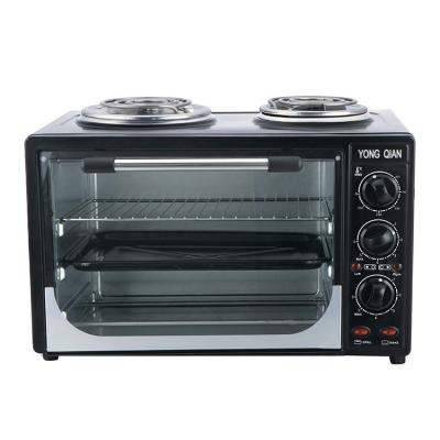 China Hotel Electric Mini Oven With Hot Plate Electric Hot Plate Cooktop With Oven 2 Plate Electric Stove With Oven For Countertop for sale