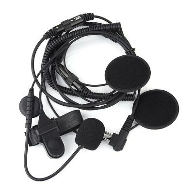 China Ear Hook Motorcycle Helmet 2 Pin Headset Speaker Mic PTTs for baofeng motorolas tyt radio for sale