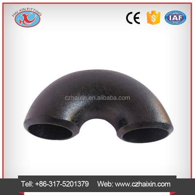 China Carbon steel CS butt-weld 90deg elbow, long radius R=1.5D ASME/ANSI B16.9 for sale