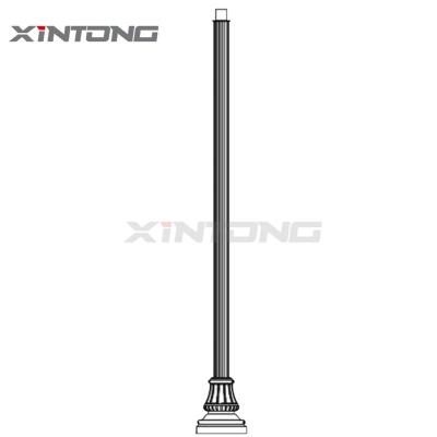 China Factory Custom Made 6 Meter High Quality Outdoor Square Xintong Fiberglass Pole Street Light for sale