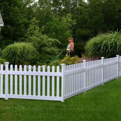 China Easily Assembled Wholesale Cheap Price Outdoor No Dig Fence White Pvc Fence 36