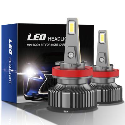 China GREENCITY Substrate High Power Mini Thin Car LED Headlights 7000LM 90W H11 LED Headlight Ultra Thin Copper 2MM Bulb for sale