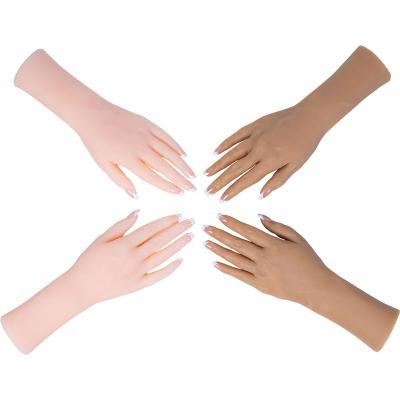 China Top Selling Silicone For Nails Manicure Training Finger Trainer Fake Nail Practice Hand for sale