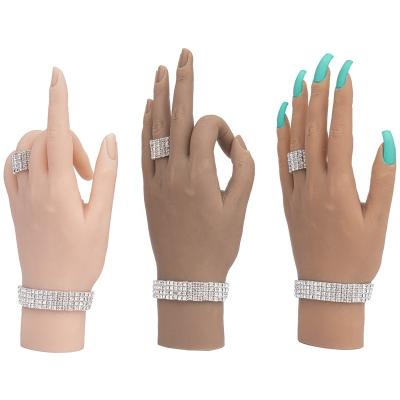 China TG ONE Nail Training Hand Practice Model Fake Hand Silicone Nail Practice Hand for sale