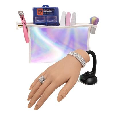 China TG ONE Top Selling Silicone For Nails Manicure Training Finger Trainer Fake Nail Practice Hand for sale