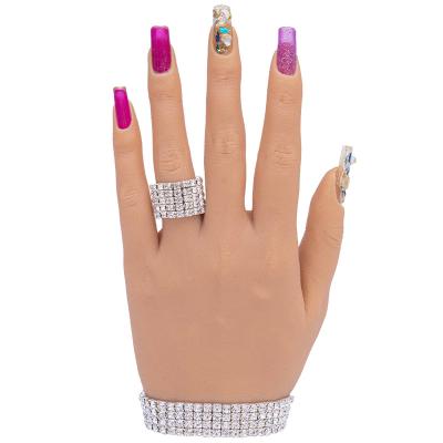 China 2021 Hot Sale Real Silicone Hand Model Fake Hand Silicone Nail Practice Hands for sale