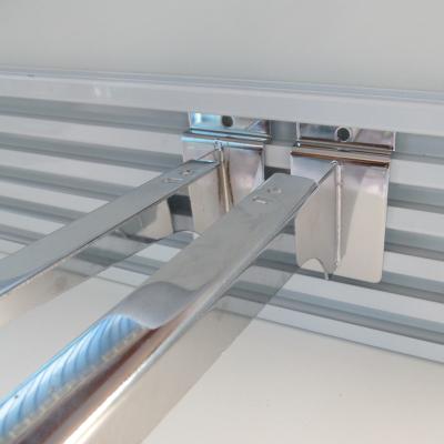 China Holding glass shelves [MSMX] the narrow edge of the top plate of the groove plate aluminum surface support is provided with a baffle for sale