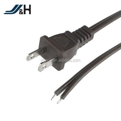 China Application 2 Pin Plug US Extension Home AC Power Cord NISPT-2 Power Cord for sale