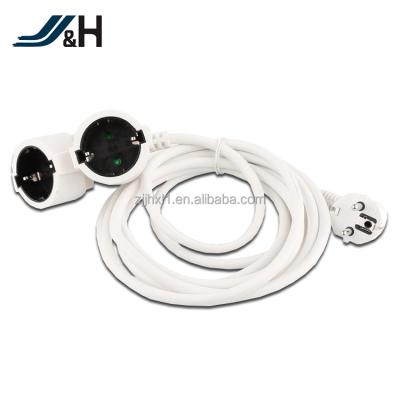 China Home Appliance Market European German Euro Multi Schuko Plug Extension Cord for sale