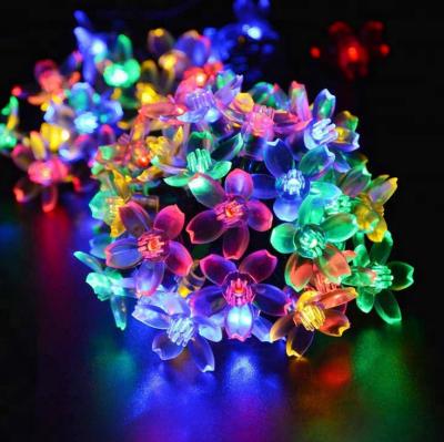 China Bedroom Solar Power Led Flower Festival String Light For Outdoor Holiday Decoration for sale