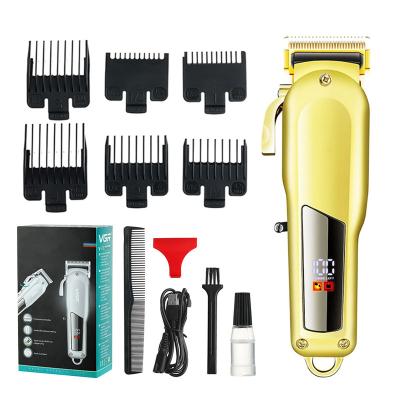 China Hotel Metal Strip LCD Display Cordless Professional Electric Clippers Clippers for sale