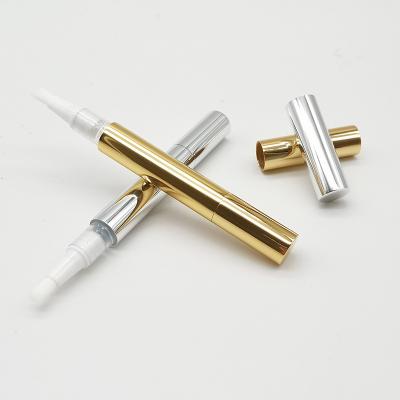 China Professional Silver Gold 2ml Empty High Quality Tooth Whitening Twist Pen With Silicone Tip Cosmetic for sale