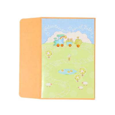 China Lovely New 3D North America Animal Farm Baby Cards, Cute Baby Glitter Handmade Greeting Cards for sale