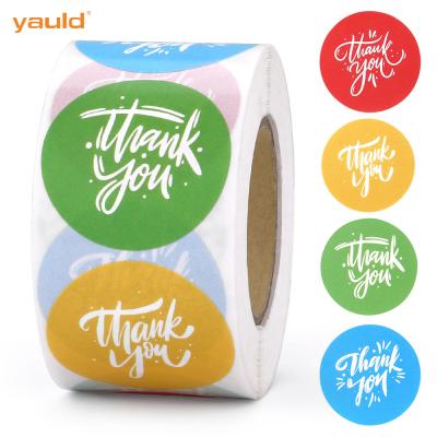 China Waterproof Wholesale Customized 500 Pcs Thank You Seal Stickers For Your Order Small Business Roll for sale