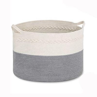 China New classic/postmodern hot wholesale classic/postmodern basket hot wholesale rattan living room factory cotton rope storage weaving natural material woven baskets for sale