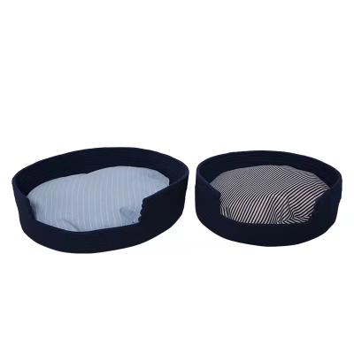 China Factory Hot Sales Breathable Products Handmade Christmas Pet Bed Cat Round Pet Bed for sale