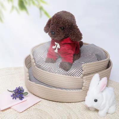 China Factory Products Breathable Hot Sales Handmade Pet Basket Handmade Pet Bed for sale