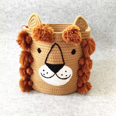 China Foldable Rope Basket Cotton Organizer Home Cartoon Storage Tools Kid Bear Bear Is Large Reliable Quality Medium And Small for sale