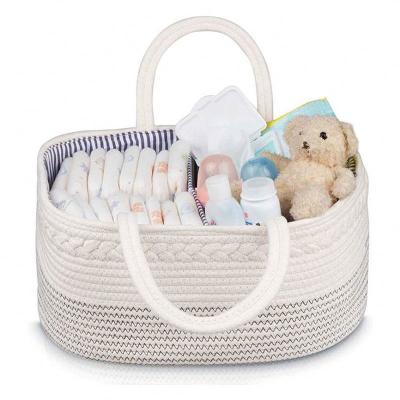 China Eco-Friendly Changing Cart Baby Diaper Organizer Nursery Storage Bin Diaper Change Table Baby Shower Gift Basket For Boy Girl for sale