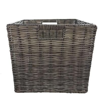 China Viable Home Decor Laundry Blanket Storage Rack Waterproof Foldable Plastic Woven Basket PP Hose Baby Toy Cloth Organizer Woven Basket for sale