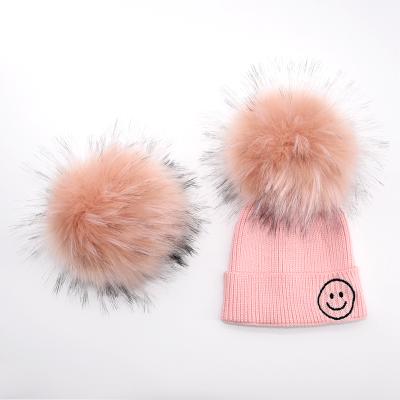 China Wholesale High Quality Smooth Fur Pom Pom Balls Accessories Pom Poms For Hats 12-13cm Faux Raccoon Fur Balls for sale