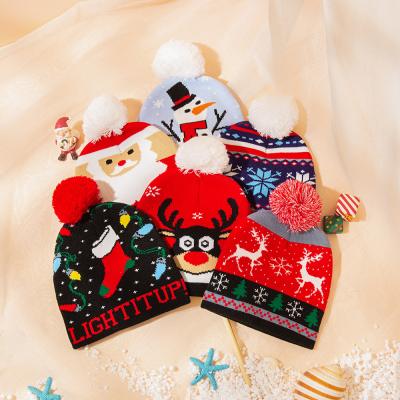 China breathable & KAZUFUR Waterproof Kids Grade Knitting Hat For Christmas Santa Beanie Hats for sale