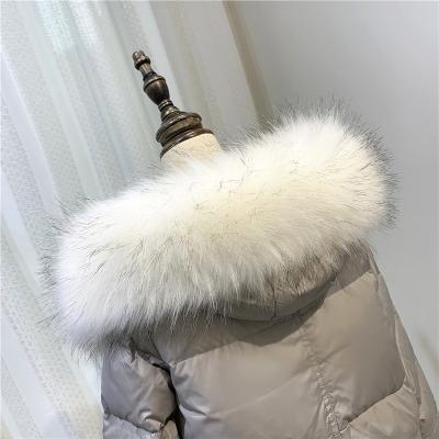 China Wholesale High Quality Soft Hand Feeling Faux Raccoon Fox Fur Fabric DIY Faux Fur Collar Fur Trims for sale