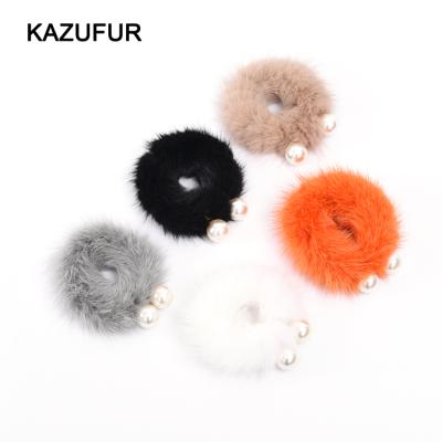 China Latest Hairband Designs Mink Fur Made Latest Hairband Girls Elastic Headband Real Designs for sale