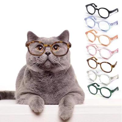 China Stocked 2021 New Creative Cat Eyeglasses Frame Sunglasses Mini Glasses Accessories Funny Dog Leopard for sale