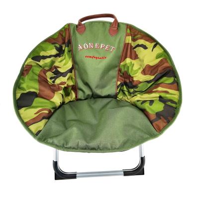 China Travel Portable Foldable Canvas And Round Metal Navy Green Dog Cat Sofa Chair for sale