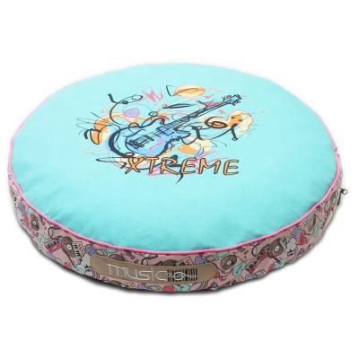 China Travel Pet Products Dog Cat Bed Round Padded Pillow Soft Comfortable Cushion for sale