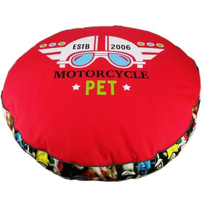 China Wholesale Dog Cat Bed Round Padded Pillow Mat Soft Comfortable Travel Christmas Gifts Pet Products Accessories Bed for sale