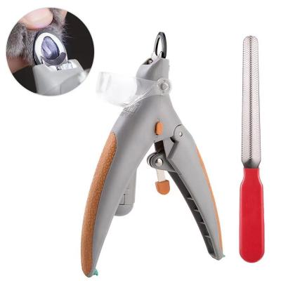 China Viable LED Magnifying Glass Pet Nail Cutter Clippers Grinder for Dogs Cats Pet Nail Trimmer Easy to Use for sale