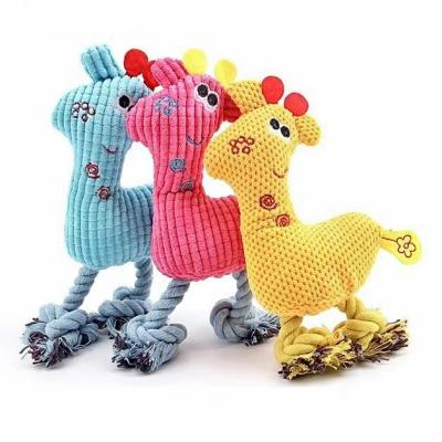 China Stocked Customize Corn Cashmere Pet Funny Chew Toy Squeaky Animals Dog Plush Molar Toys for sale