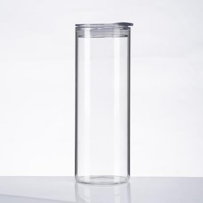 China Stocked Soda Large Capacity Coffee Beer Water Cocktails DIY 25oz Frosted Glass Tumbler Lean Straight White Sublimation for sale