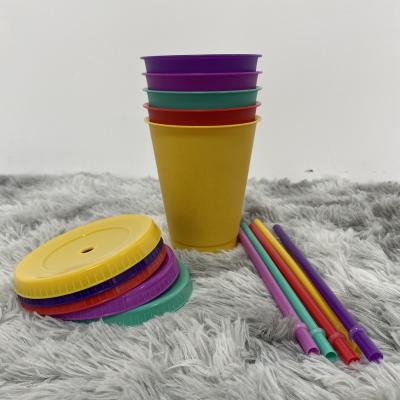 China Single Wall Drinking Summer LGBT BPA Free Pride With 16oz 24oz Reusable Matte Plastic Tumbler Lids And Straws pp 5 Pack for sale