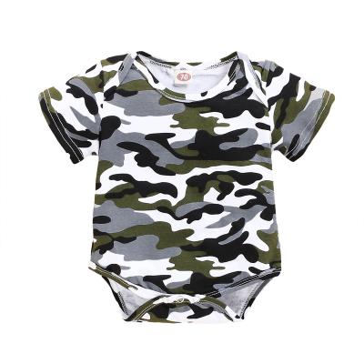 China Daily Wear No MOQ 100% Cotton Baby Boy Girls Overalls Camouflage Print Rompers Onsie Boutique Organic Clothing Sets for sale