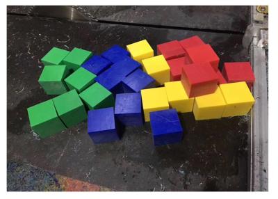 China 50mm thick colorful PE500 plastic machined blocks for chemical sector for sale