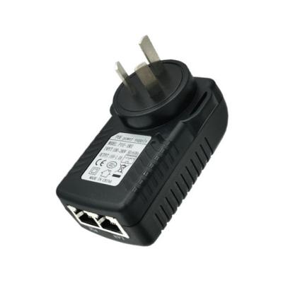 China PC/ABS Flame Retardant Material Power Over Ethernet Poe Injector 48V 0.5A 12V 1A Poe Power Adapter for sale