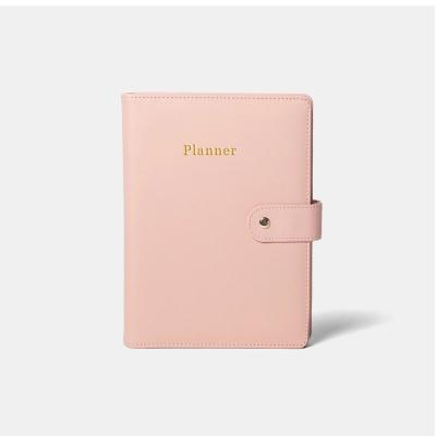 China Spiral 2024 Customized A5 PU Leather Binder Fillable Notebook with Magnetic Closure, Personal Planning Binder Cover disc bound binding for sale